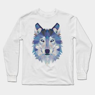 Geometric Arctic Fox Long Sleeve T-Shirt